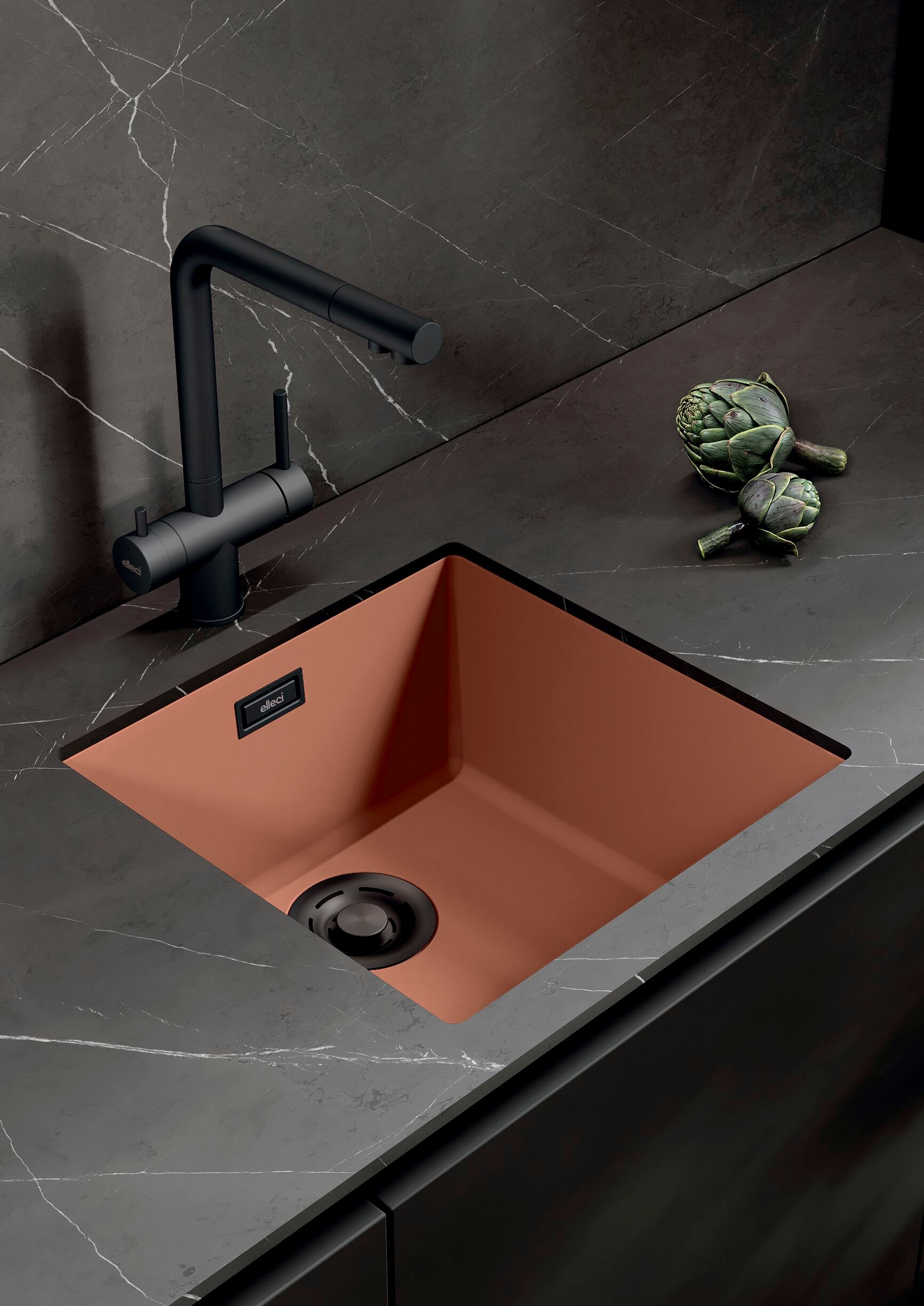 Раковина с одной чашей в Кератеке Elleci элитная кухня ARCH-00108708 - Вид №1