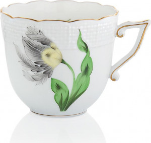 54939 Herend Чашка кофейная 160мл "Китти" (черная) Фарфор, Керамика