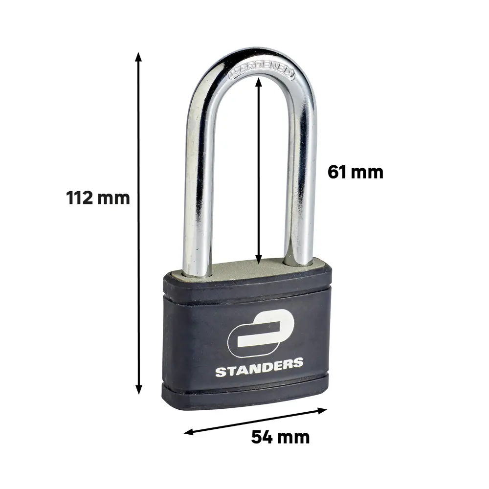 Навесной замок Standers чугунный с цилиндровым механизмом 86255602 STLM-1567121 - Вид №3