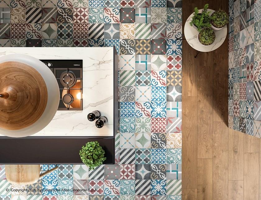 Atlas Concorde Настенная / напольная плитка из керамогранита с эффектом энкаустики Venti boost sun-id-1400680 - Вид №31