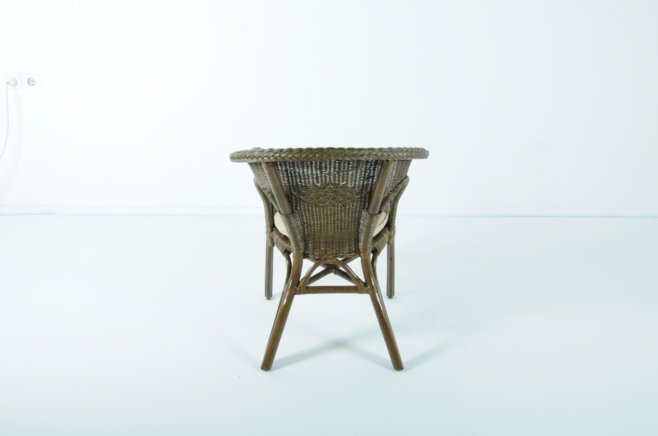 Кресло с подушкой зеленое из ротанга "Олива" 02/08В VINOTTI  00-3885208 Зеленый  - Вид №1