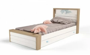 Кровать ABC-KING 160х90 №4MIX OCEAN №4 (с мяг.изнож) (голубой)