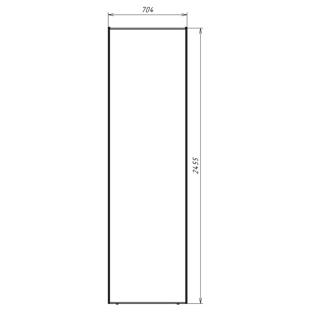 Дверь-купе KONSENSA 244.5x70.4 см с зеркалом профиль черный узкий 89444102 STLM-2189443  - Вид №10