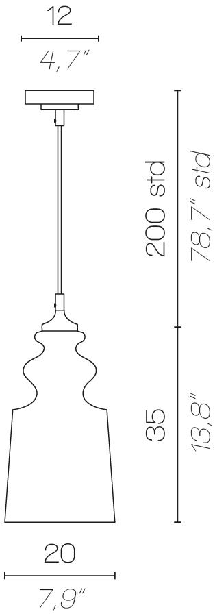 Contardi Подвесной светильник из прозрачного выдувного стекла Cornelia sun-id-1511278 - Вид №3