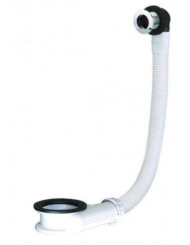 598400 001 00  Универсальный комплект перелива для умывальника, крышка Д. 24 мм, белый полипропилен, хромированная отделка Valentin Хром  - Вид №1