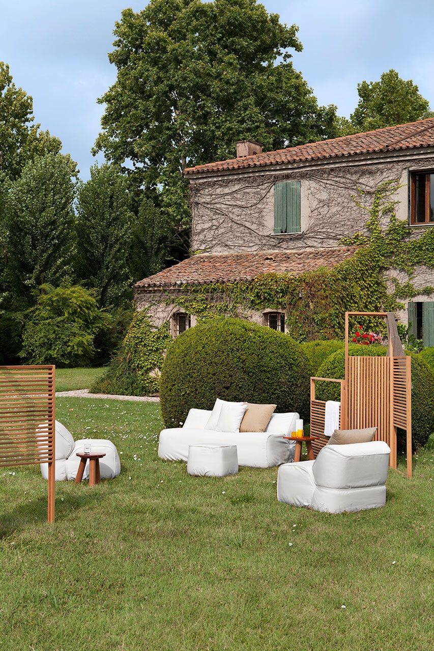 Ткань квадратный сад пуфик Exteta мягкая линия ARCH-00080011 - Вид №1