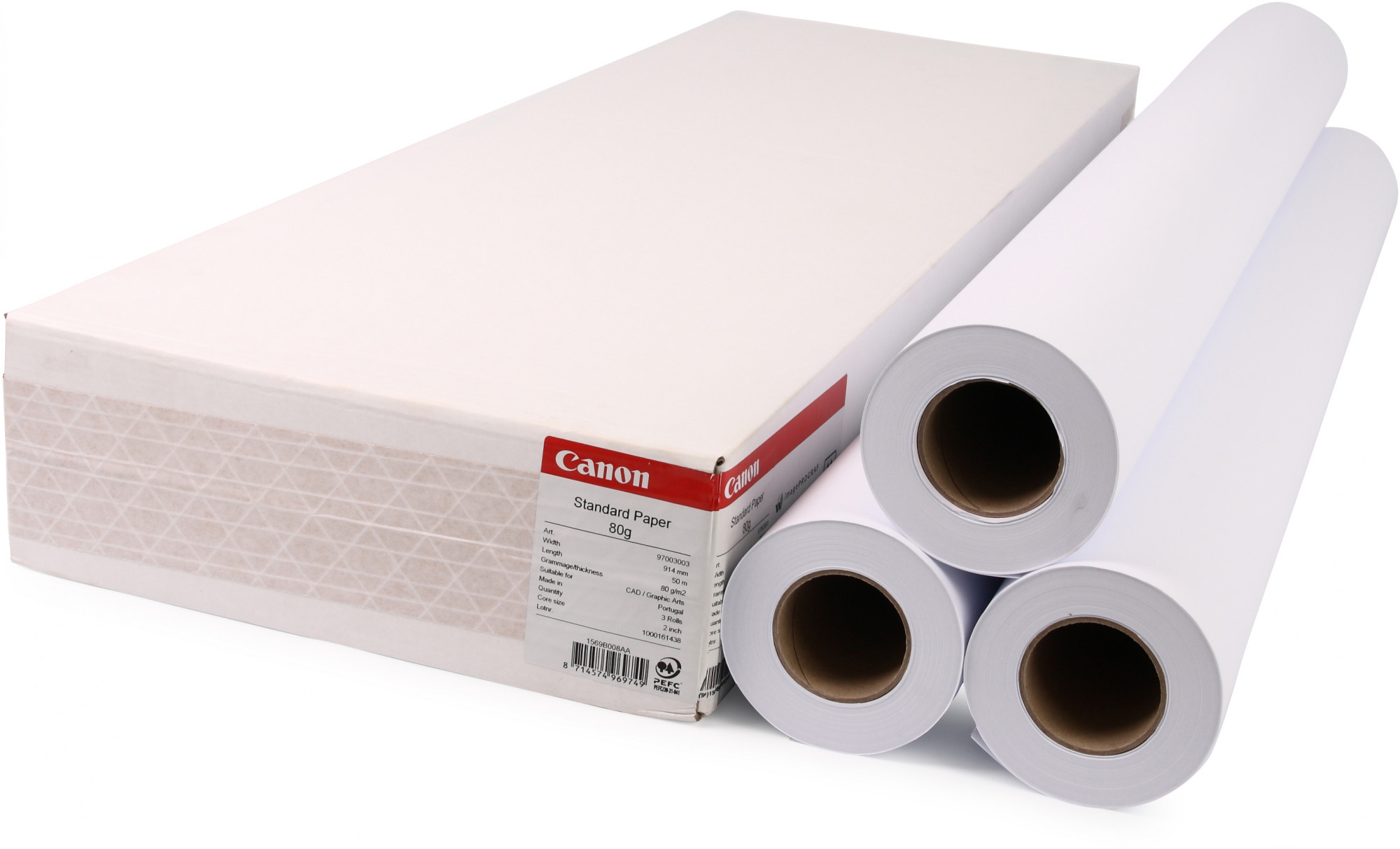 1569B008 std. paper 80gsm 914mmx50m 3p pefc Canon 