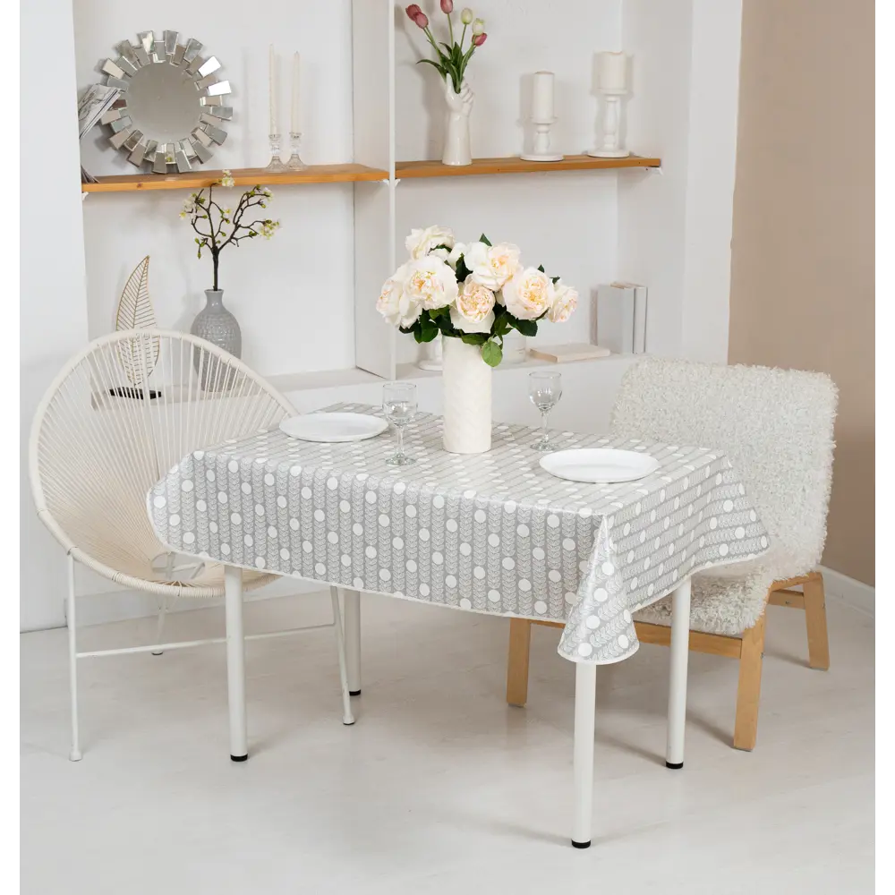 Скатерть Одуванчики 135x160 см цвет серый Santreyd STLM-2174203 - Вид №5