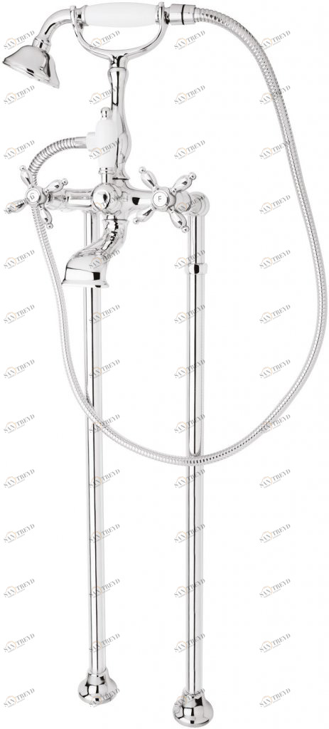 Напольный смеситель для ванны с ручным душем и шлангом 150 см CEZARES NOSTALGIA-VDP-01-Bi