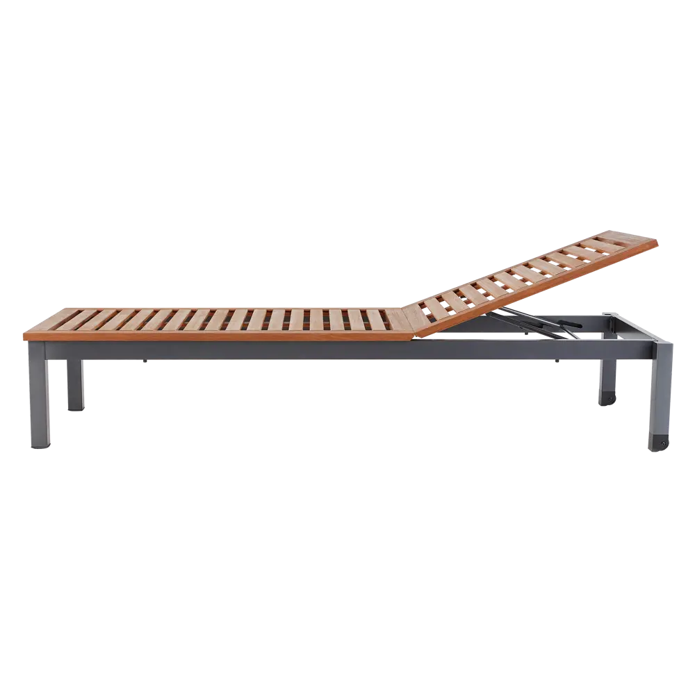 Шезлонг складной Naterial Oris 197.5x76x100.9 см алюминий/эвкалипт коричневый STLM-2115362 - Вид №4