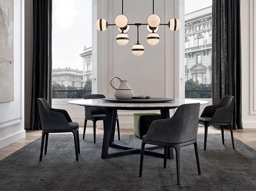 Poliform Круглый мраморный стол с ленивой сьюзан Concorde sun-id-1358050 - Вид №1