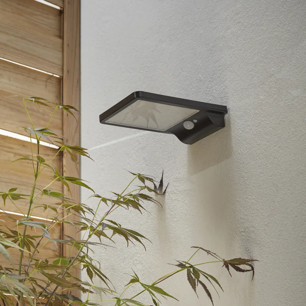 Светильник настенный светодиодный уличный солнечная батарея Inspire «Palms» IP44 датчик движения освещенности цвет черный 84730839 STLM-2093096  - Вид №3