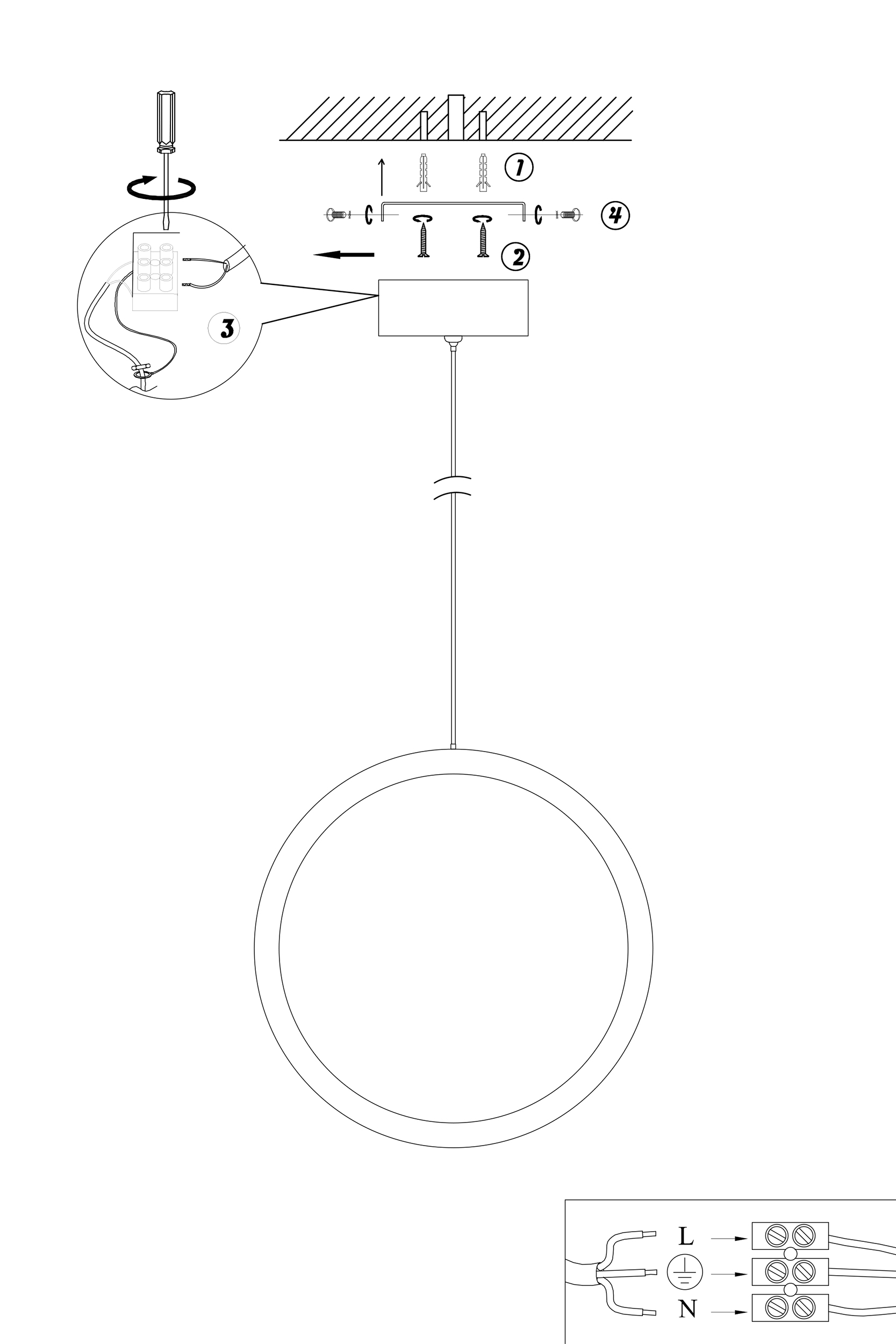 2000983199850 Подвесной светильник O-Wood диаметр 32 ELECTRORETRO Light Wood  - Вид №5