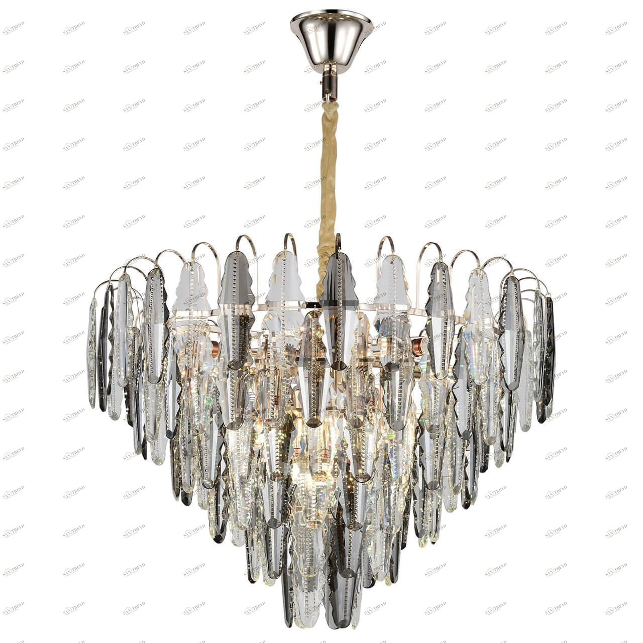 Подвесная люстра Stilfort Florin 1021/03/18P STILFORT ДИЗАЙНЕРСКИЕ, FLORIN 00-3888501 Золото;прозрачный 