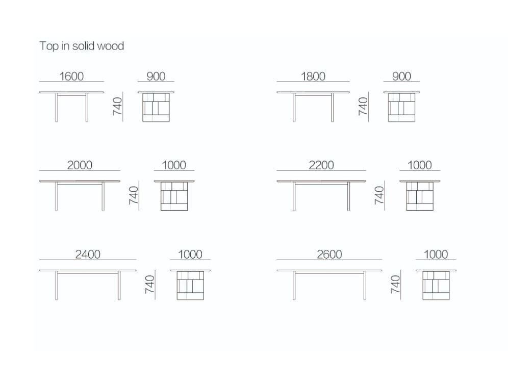 Прямоугольный обеденный стол HC28 maison GRID ARCH-00064653 - Вид №4