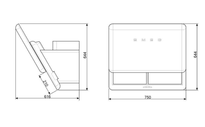 Вытяжка из нержавеющей стали со встроенным освещением Smeg Smeg 50's style ARCH-00071836 - Вид №12