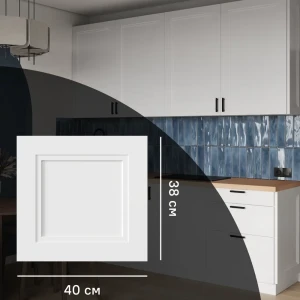 KONSENSA Фасад Котлас белый матовый для кухни в неоклассическом стиле 89387722