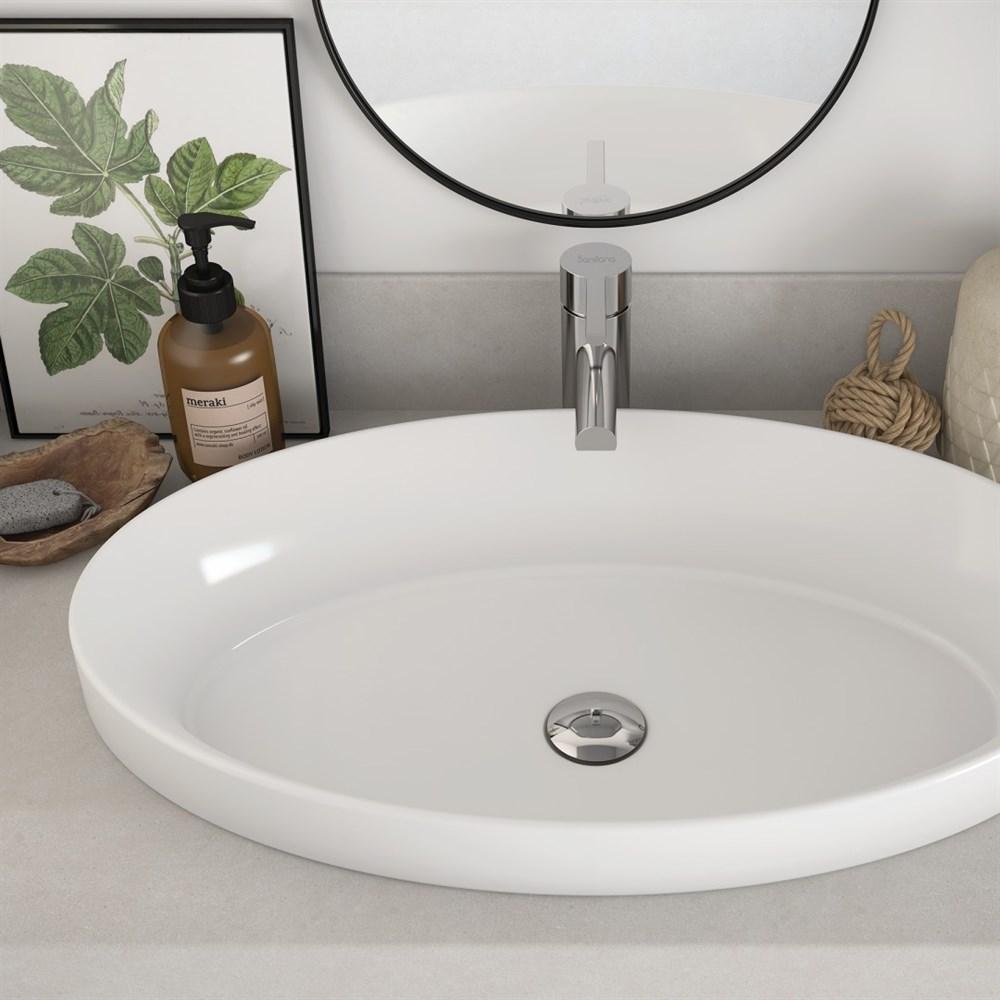 Раковина встраиваемая сверху Sanitana OVALO 635 S10063550400000 ( CILE3E )  - Вид №3