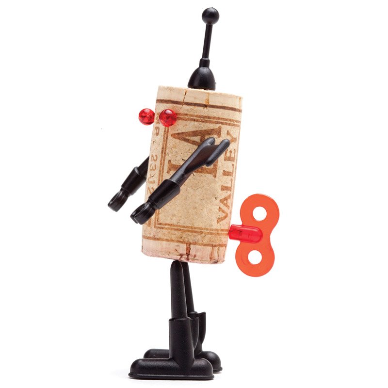 Декор для винной пробки robots Юри MONKEY BUSINESS ДИЗАЙНЕРСКИЕ 00-3862915 Черный  - Вид №1