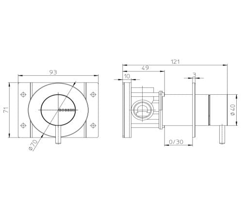 Пульт дистанционного управления из нержавеющей стали Bossini NOBU-Inox AISI 316L ARCH-00123762 - Вид №2