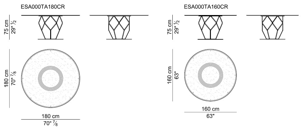 Круглый Хрустальный стол i 4 Mariani ESA ARCH-00040217 - Вид №2
