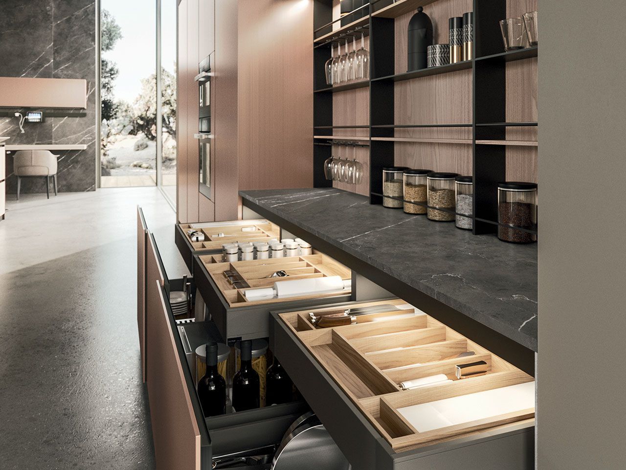 Встроенная кухня с островом Arrital Ak_04 ARCH-00113099 - Вид №4