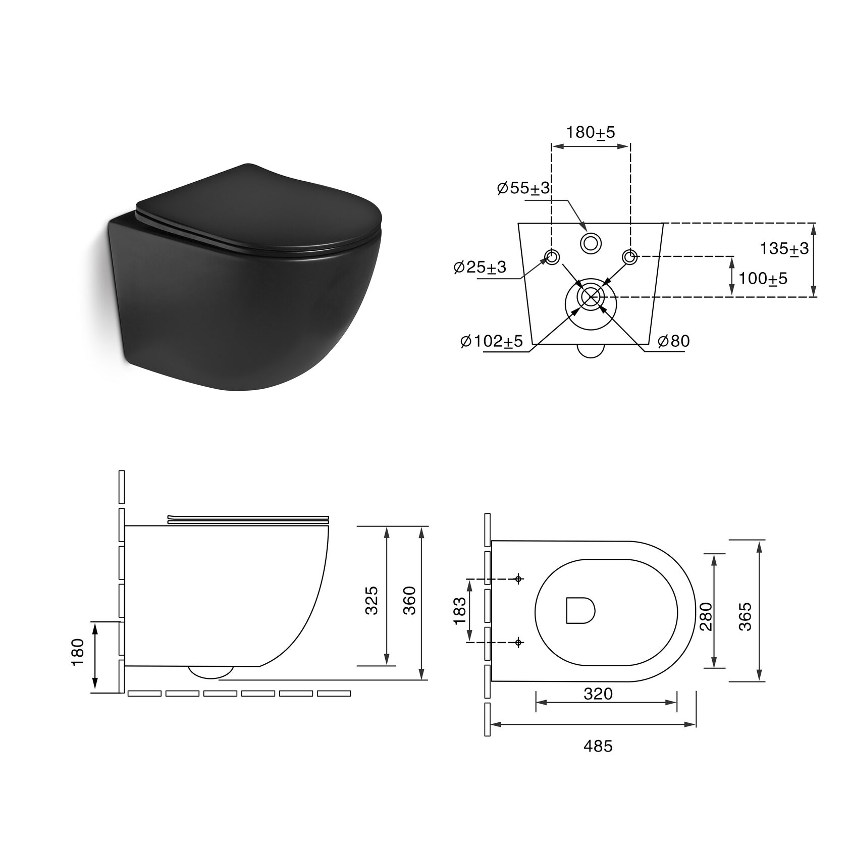 Подвесные унитазы SL-5018MB SANTILINE  - Вид №4