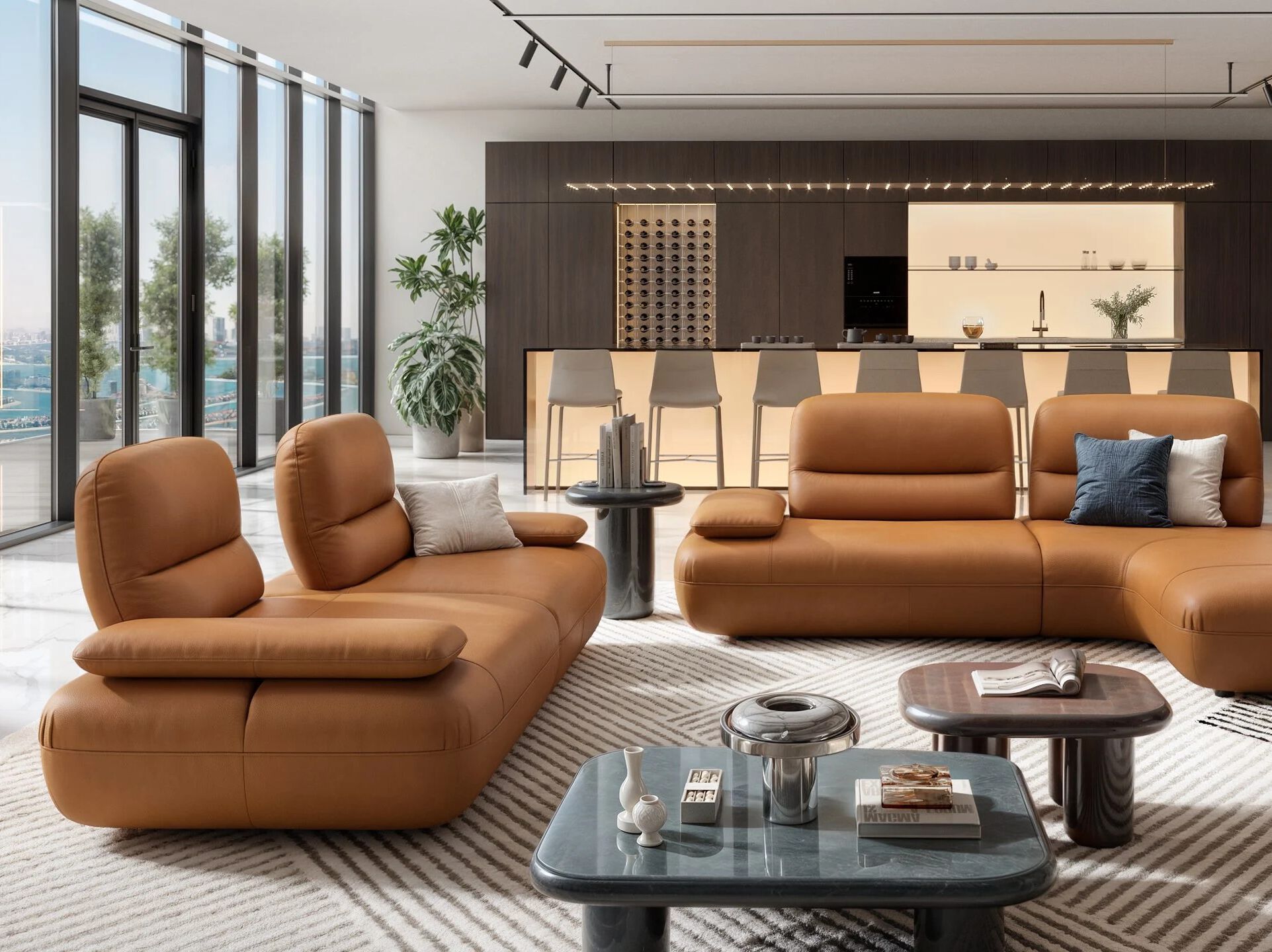 3-местный кожаный диван Sofanella Дубай ARCH-00045684 - Вид №7