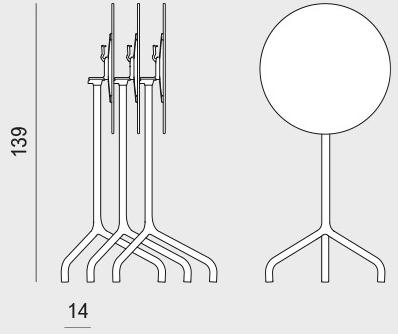 Viganò Высокий металлический стол с откидной столешницей Ginger sun-id-1455892 - Вид №6