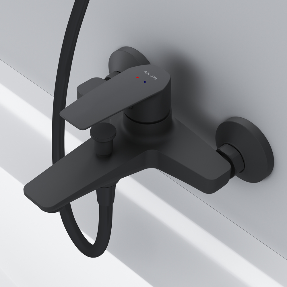 F90A10022 смеситель для ванны/душа излив 179 мм черный шт. AM.PM Gem - Вид №2