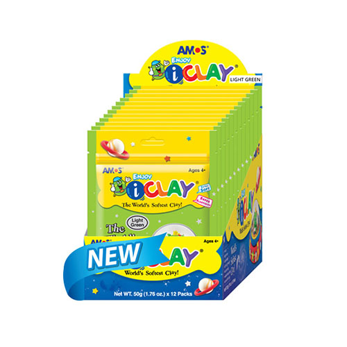 22049 Масса для лепки iClay в пакетиках 50 г светло-зеленая AMOS 