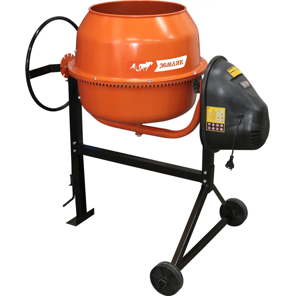 Бетоносмеситель ЗЕМЛЯК 63л 375Вт для строительных растворов 82441771 STLM-0027392
