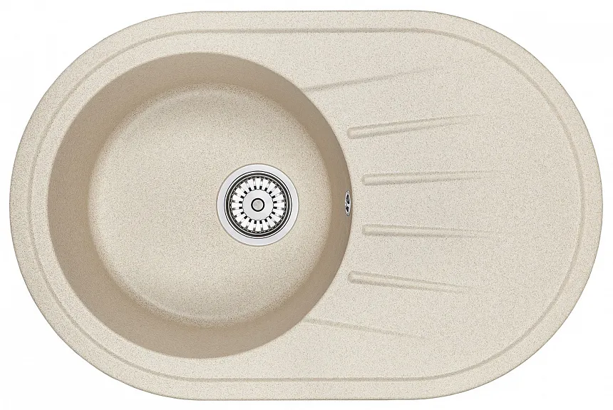 7601, БЕЖЕВЫЙ, кухонная мойка, СтандАРТ кварц