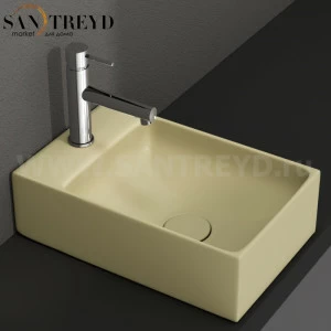 B6R40SE Подвесная раковина настенная прямоугольная Ceramica Globo T-EDGE