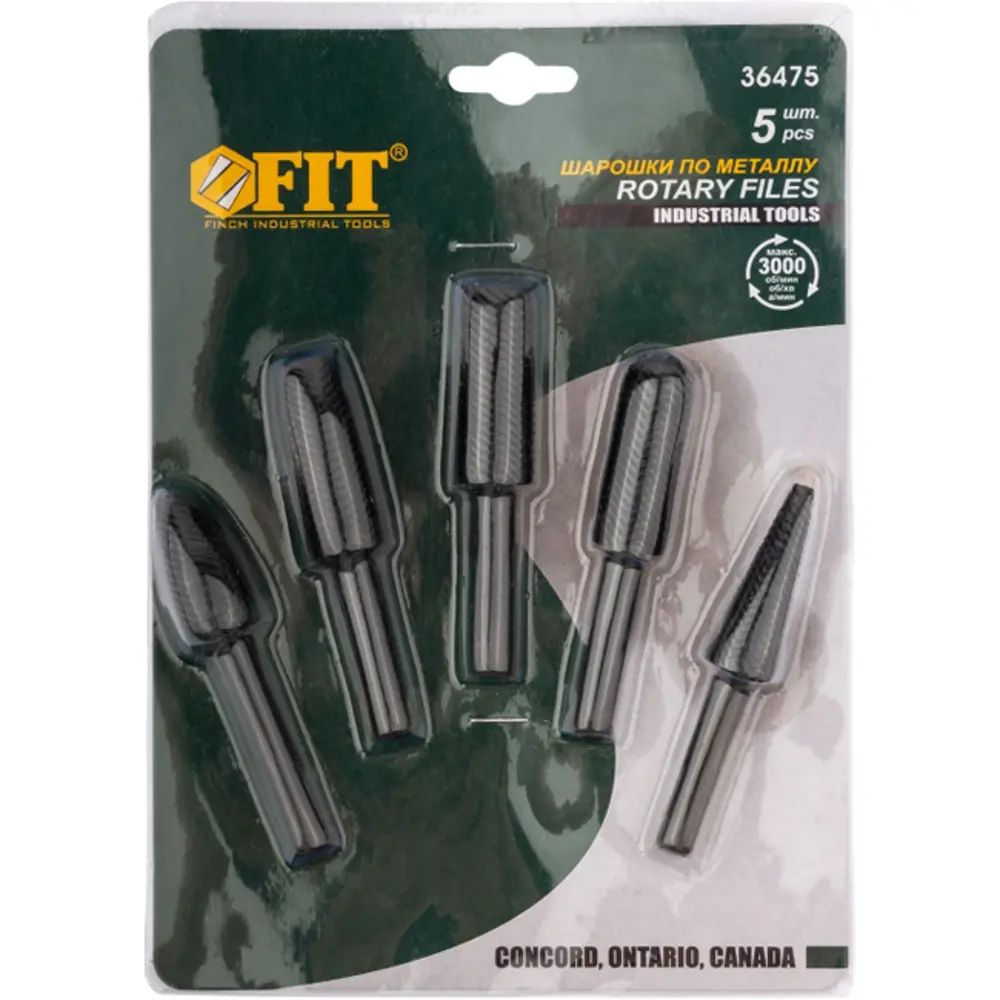 Шарошка по металлу Fit 36475 5 шт. 82262555 STLM-2150765  - Вид №1