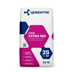 Клей для керамогранита Цементум Extra 160 25 кг