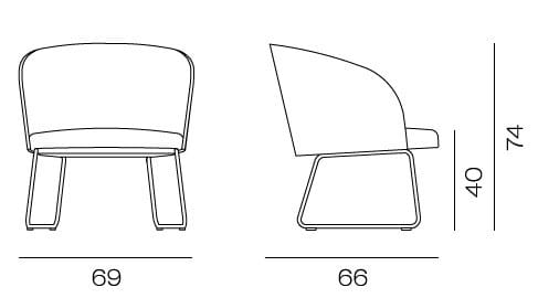 Кресло с металлическим основанием и деревянной спинкой Vergés Cistell Original ARCH-00054451 - Вид №1
