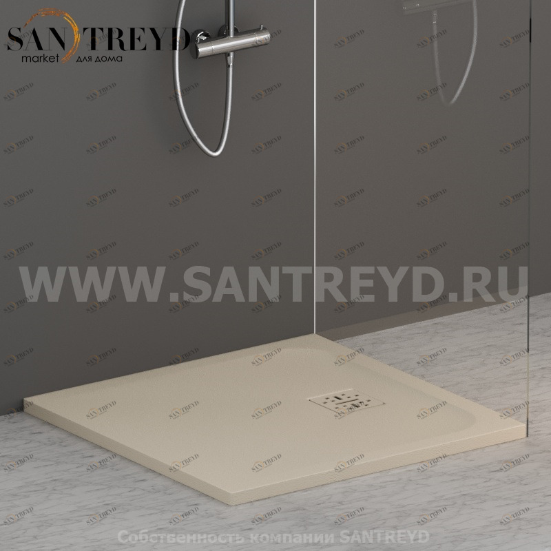 DP08080503 Душевой поддон 80x80 см цвет Жемчужина Globo DOCCIAPIETRA Италия Ceramica Globo