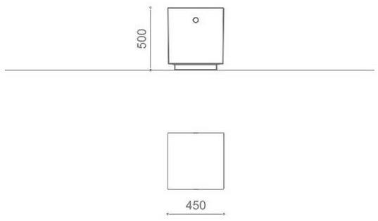 Metalco Неподвижный реконструированный каменный столбик с основанием sun-id-1463494 - Вид №5