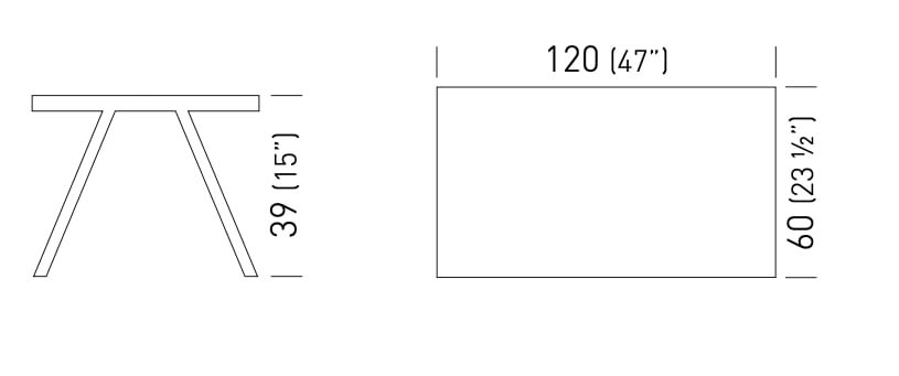 Прямоугольный журнальный столик из ламината GABER Surfy 2027 ARCH-00041421 - Вид №2