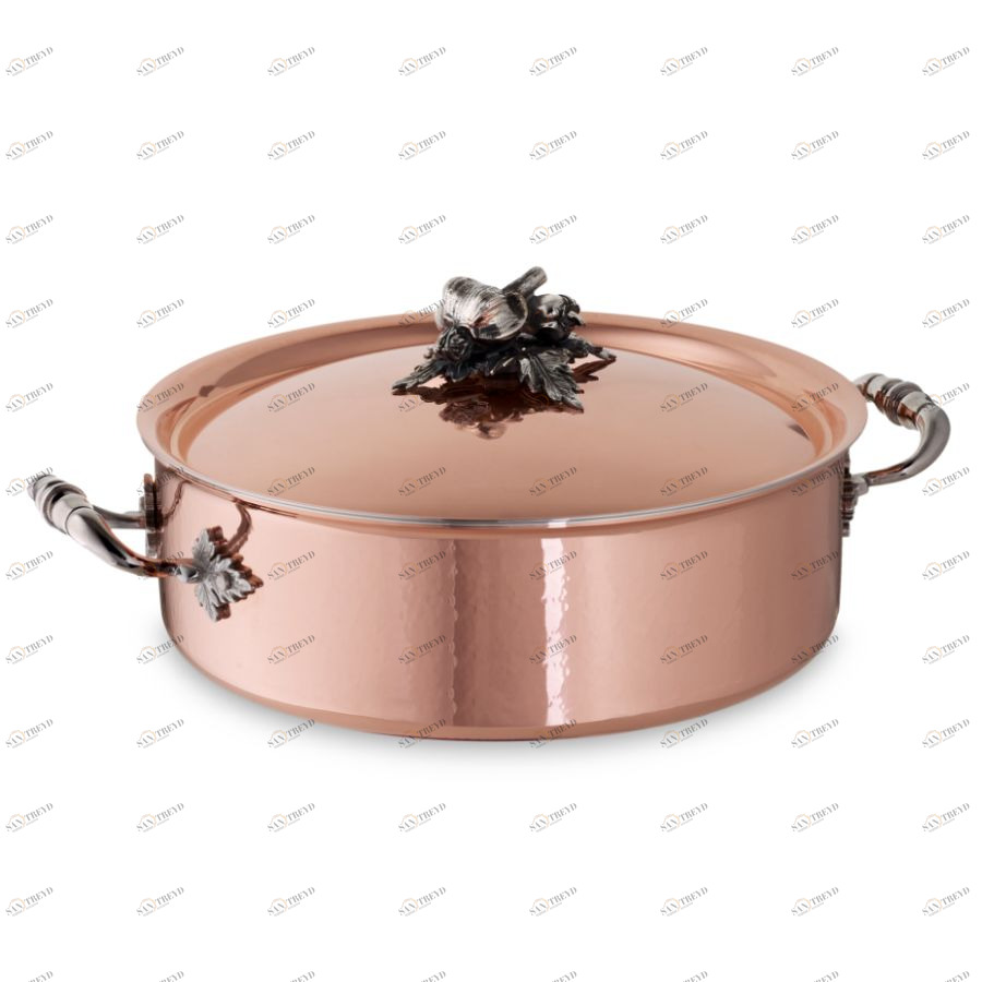 Кастрюля низкая Opus Cupra OCA2609X, с крышкой, медь/нержавеющая сталь, Ø26 см, 5 л Ruffoni CH26RUFFONI