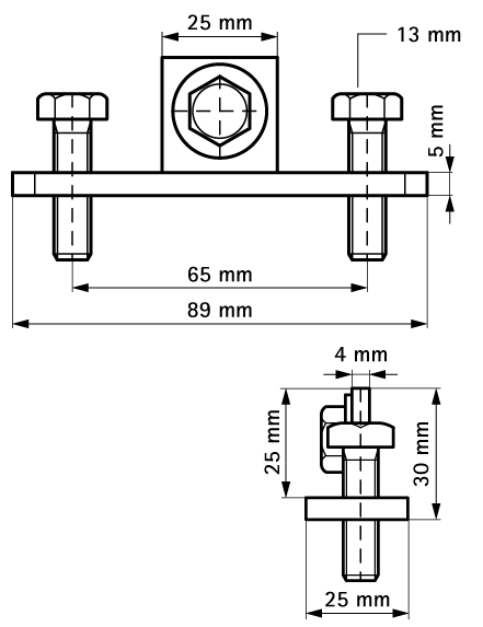 6613820 BIS Распорный элемент монтаж между стенками стальных конструкций walraven  - Вид №1