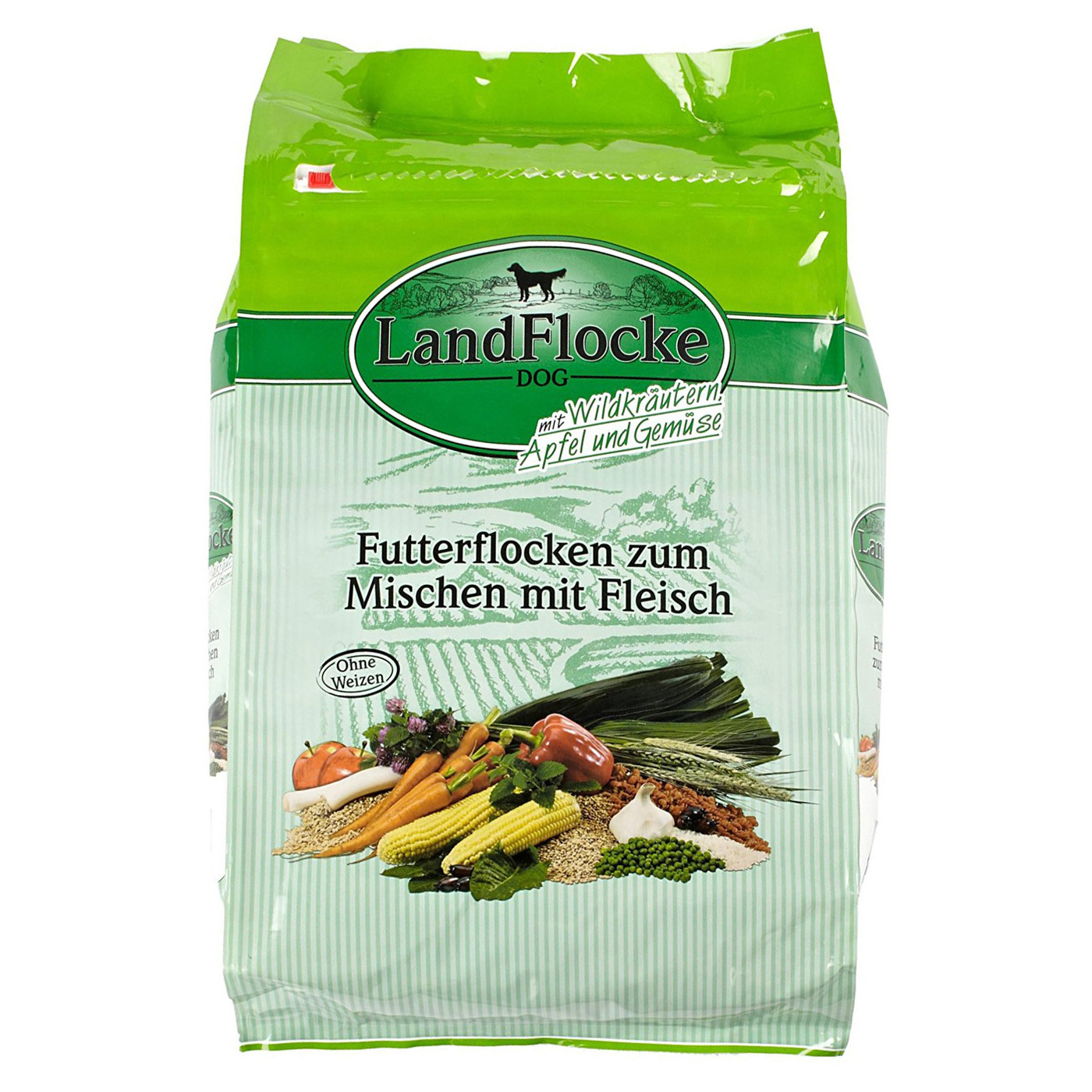 ПР0015134 Корм для собак Land Flocke для улучш.пищевар.,дикие травы,яблоко,овощи (хлопья) сух. 1,5кг Dr. ALDER`s 