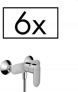 71647000 Vernis Blend Смеситель для душа, однорычажный, для проектов внешнего монтажа, упаковка (6 шт.) Hansgrohe