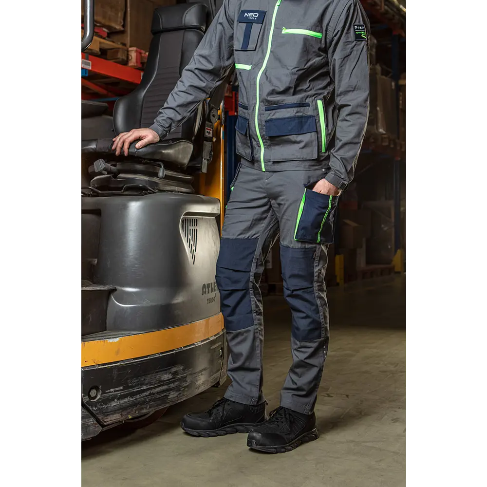 Брюки рабочие Neo Tools Premium серые/темно-синие/зеленые хлопок размер XXXL рост 190-193 STLM-2074745 - Вид №11