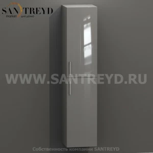 MDC134 Высокий шкаф с двумя створками 160 см серый Globo 4ALL Италия