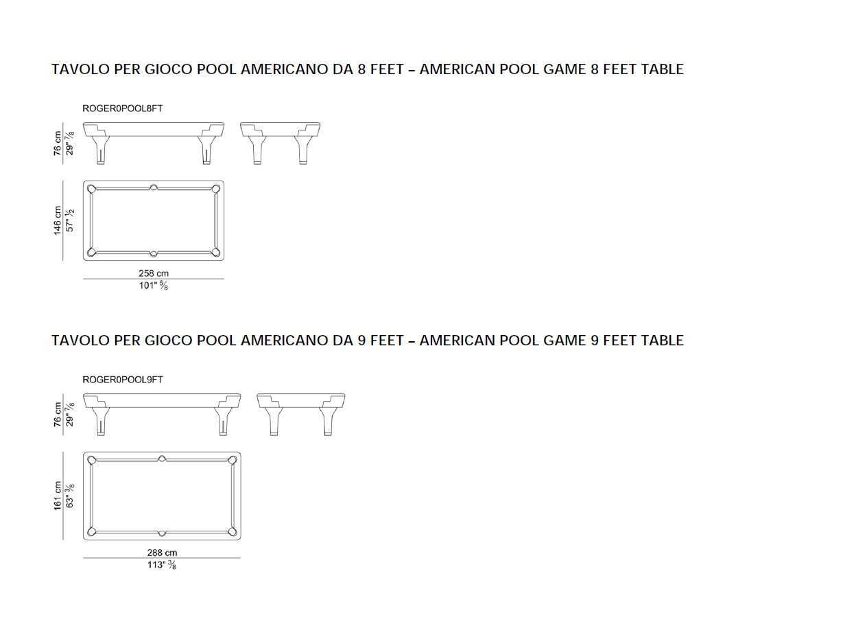 Бильярдный стол из массива дерева с кожаным покрытием i 4 Mariani ROGER ARCH-00033962 - Вид №7