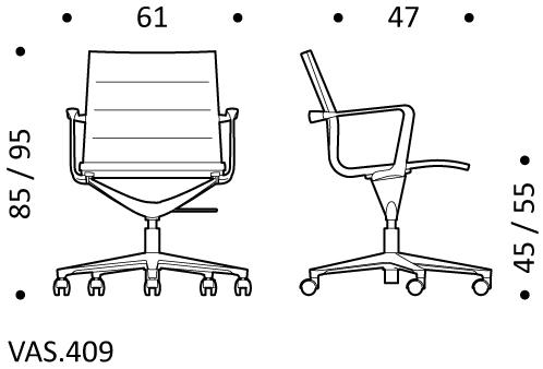 ICF Кожаное кресло для руководителя с 5 спицами и высокой спинкой Valea sun-id-1444001 - Вид №6