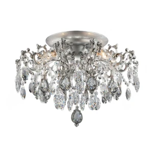 Люстра потолочная Eurosvet Wonderful 276/5, 5 ламп, 16 м², цвет античное серебро