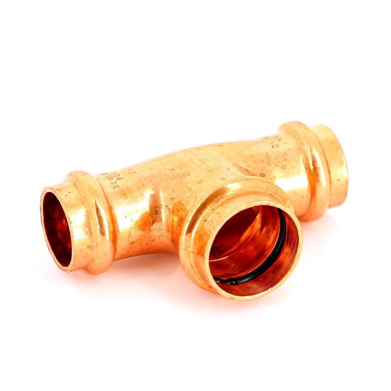 Тройник пресс 22x28x22 медный IBP P513002228022 - Вид №2